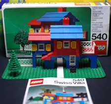 Vintage LEGOLAND 356 540 Swiss Villa W/ Box & Manual Missing Antena 1970's