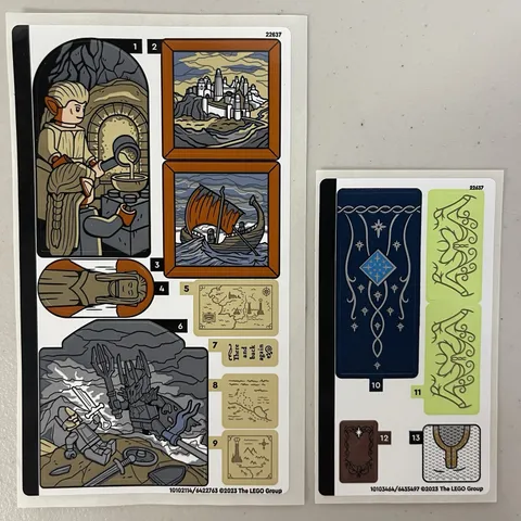LEGO Lord of The Rings Rivendell 10316 Sticker Sheet Authentic 