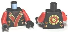 LEGO® Part 973pb1381c01 - Torso Ninjago Robe with Red and Gold Sash Pattern Kai