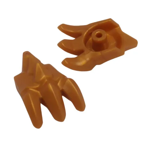 2x LEGO Minifigure Dragon Claws Weapon Pearl Gold