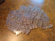 Lot Of 1X2 Clear Trans Transparent Used Lego bricks Blocks 2.9 ounces