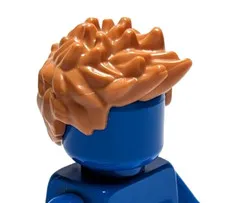 Lego - Minifigure Hair - Tan Brown Orange Red, Spiked