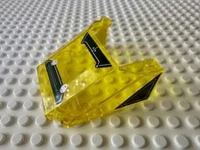 LEGO Windscreen 6x6x2 with 2 Studs on Top with Black and Silver Panels 28782pb01
