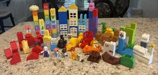 190+ Duplo Lego Blocks Train Car People Animals Windows Door Vehicles Numbers