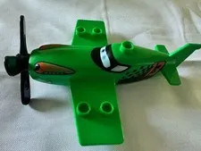 LEGO Duplo Disney Planes Ripslinger Green Racing Airplane Figure W/ Propeller