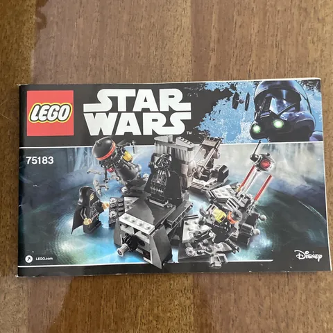 Lego Star Wars Darth Vader Transformation Instruction Manual Booklet Only 75183
