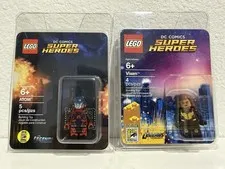 LEGO DC SUPER HEROES SDCC COMIC CON 2016 ATOM & 2017 VIXEN MINIFIGURES LEGENDS