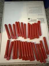 28  1-1/4" High Red Round Column / Tall Brick Bricks ~ Lego Parts ~ W23