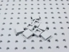 LEGO Lot of 8 Light Bluish Gray 1x1 Smooth Tiles Plates BR