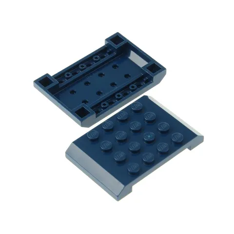 2x LEGO Motor Hood 4x6 Dark Blue Double Curved Vehicle Roof Cover 6586908 32739