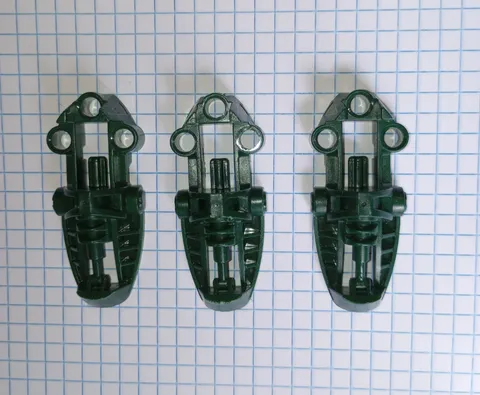 3 Bionicle Lego Parts number 47298 Foot Feet Dark Green Toa Metru style WYSIWYG