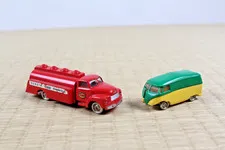 LEGO HO Scale Esso Tanker 1250-2 + Volkswagen Van 258-2, Vintage 1950’s