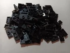LEGO BULK LOT OF 100 BLACK 1X2  MODIFIED PLATE WITH JUMPER STUD #3794