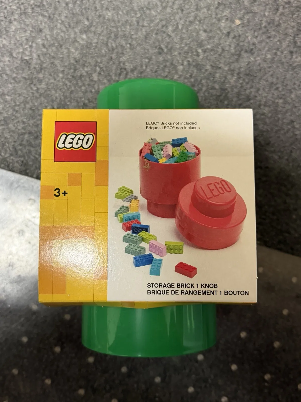 LEGO Round Storage Brick 1 Knob Green Single Stud  Tub