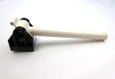 Lego Duplo Train Railroad White Gate Crossbar w/ Small Handle & Black Gate Base