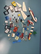Lego vintage 60+ pieces lot w/  police brick & plane pieces