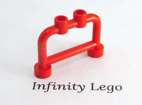 5 LEGO Red Fence Bar 1 x 4 x 2 with Studs (4083) - 5 Pieces