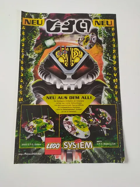 Rare Advertising Flyer Promotional Sheet LEGO System Space Zotaxian 6900 6979 1997