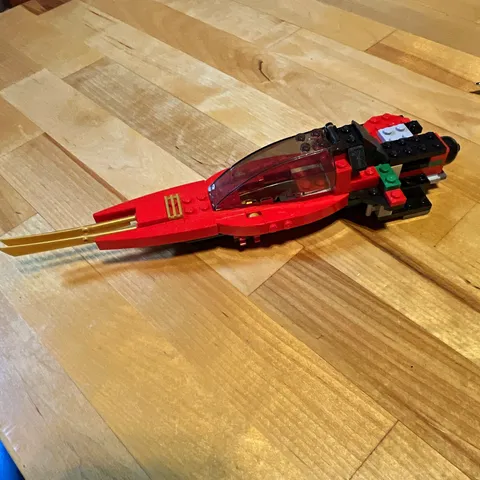LEGO Ninjago incomplete Build w/ Trans-Dark Red Canopy