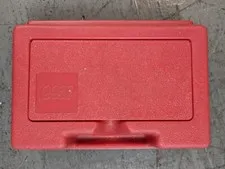 Vintage Lego Carrying Case w/ handle Flip Top Red Storage Box MADE in USA 11x7"