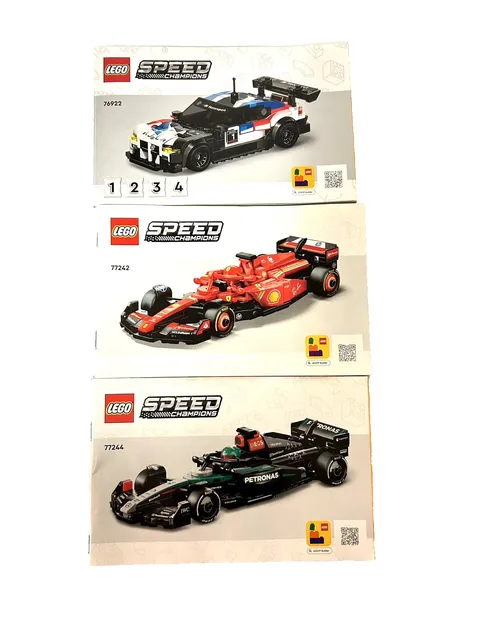 Lego 76922, 77242, 77244 Speed Champions Set 3 Instruction Booklet Manuals Only