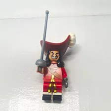 LEGO Captain Hook Minifigure w/ Sword & Red Hat Plastic Figure