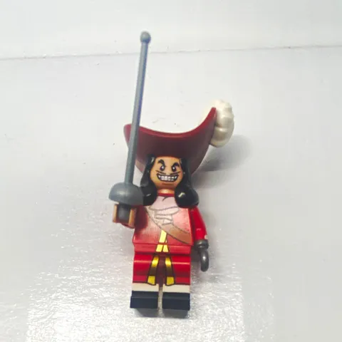 LEGO Captain Hook Minifigure w/ Sword & Red Hat Plastic Figure
