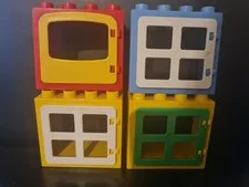 DUPLO LEGO WINDOWS WITH DOORS X4