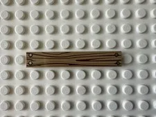 LEGO Tile 1 x 6 with Wood Grain and 4 Silver Nails Pattern 6636pb143