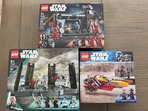 3 Lego Star Wars Sets (75385 + 75386 + 75437) - NO Mini Figures (Build Only)