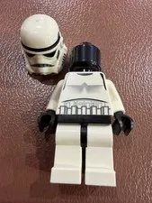 LEGO Minifigure Star Wars sw0036b Imperial Stormtrooper Black Head Solid Mouth