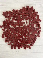 LEGO LOT DARK RED 236 PCS 1X2 BRICK MASONRY AXLE HOLE VARIETY BUILDING PIECES