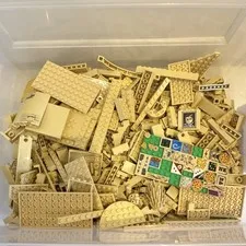 LEGO Bulk Lot Tan Bricks, Plates, Pieces & Parts Loose Assorted Lot