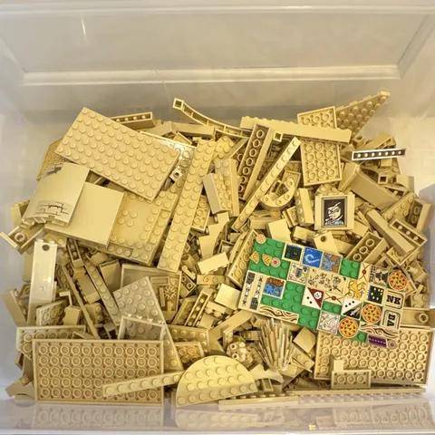 LEGO Bulk Lot Tan Bricks, Plates, Pieces & Parts Loose Assorted Lot