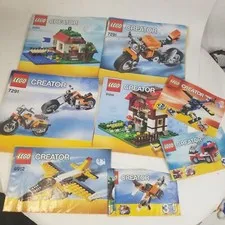 LEGO Instruction Manuals Lot CREATOR Planes Motorcycles Helicopter Houses