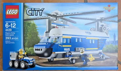 LEGO City Police Heavy-Duty Helicopter 4439 Complete Set 393 Pieces Box 2012 NEW