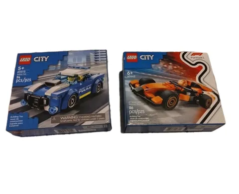 LEGO City McLaren F1 Race Car Toy with Driver Minifigure Police Car
