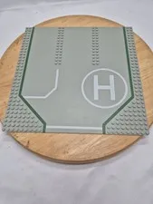 Lego Vintage Road Base plate 32x32 1978 Helipad Parking Section Grey Green