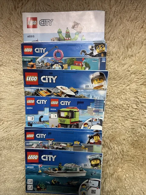Lego City Lot – 6 Books INSTRUCTIONS ONLY Trucks Hauler Boat Space Ride