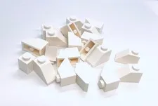 Lego Slope 45 2x1 #3040 - White - 20 Pieces