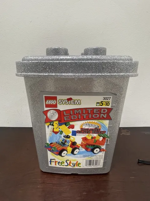 VINTAGE LEGO SYSTEM Freestyle: Limited Edition Silver Bucket (3027) Bucket Only