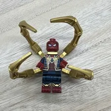 Lego Minifigure Iron Spiderman Marvel with Mechanical Barbs Arms