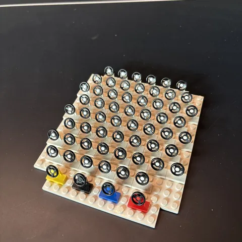 LEGO Steering Wheel Bulk Lot White Yellow Red Blue Black (61 Pieces)