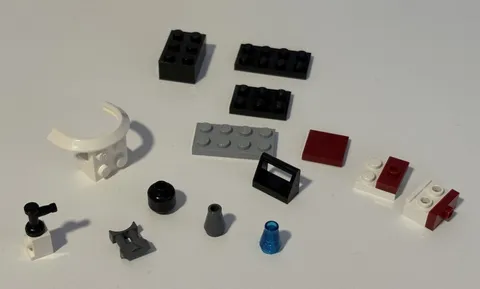 Small Mixed Lot of 17 Pieces Lego Bricks Variety Sizes Shapes Colors Unique