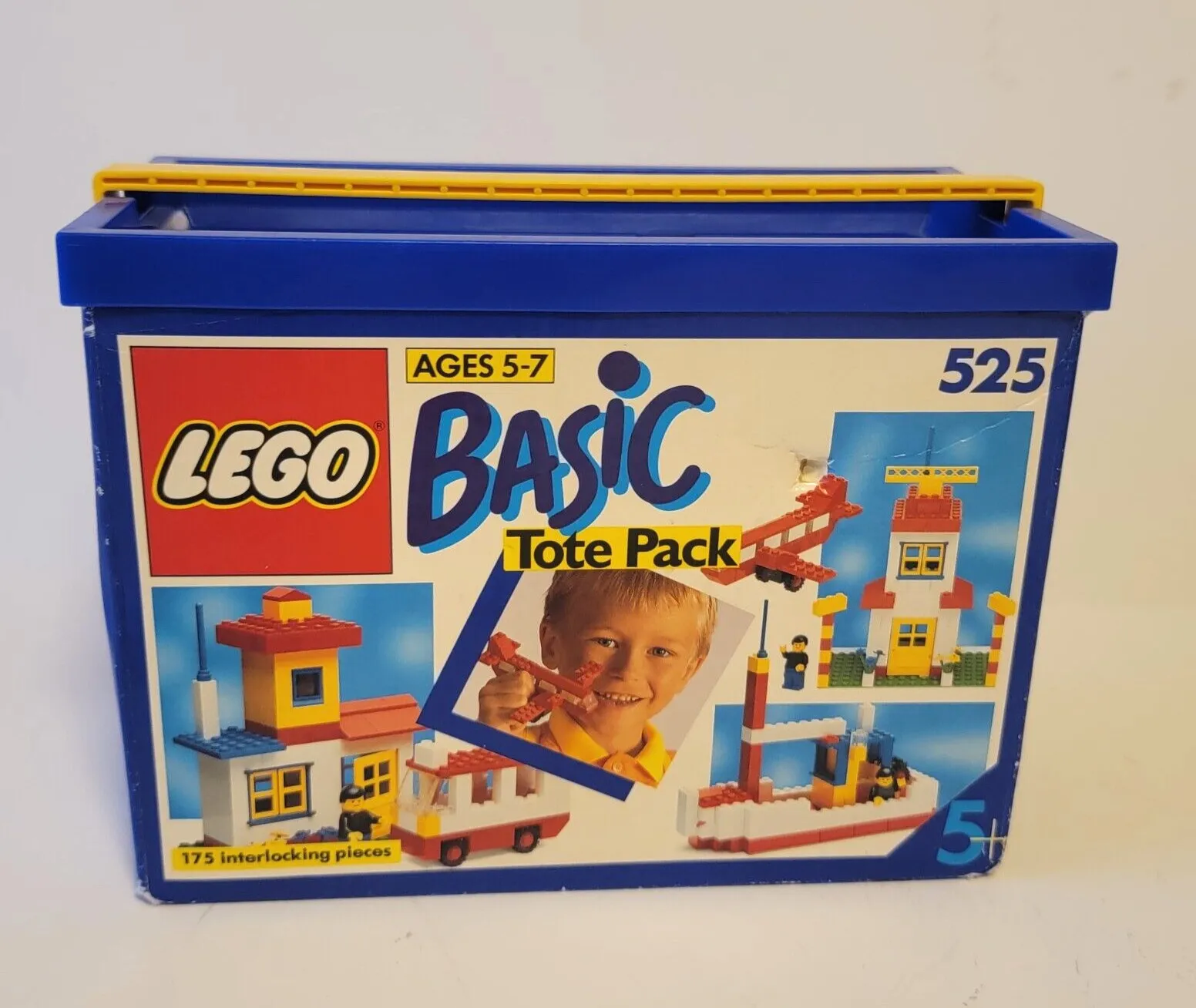 Vintage Lego Basic Tote Pack Box 525 With Handle EMPTY BOX 1990
