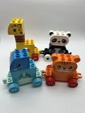 Lego DUPLO 10955 Animal Train Incomplete - Tiger, Elephant, Giraffe, Panda