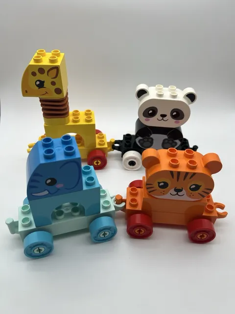 Lego DUPLO 10955 Animal Train Incomplete - Tiger, Elephant, Giraffe, Panda
