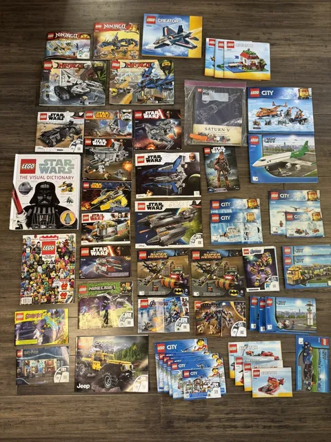 LEGO Manuals Mixed Lot (Star Wars, City, Creator, HP, Ninjago, DC, Marvel, Etc)