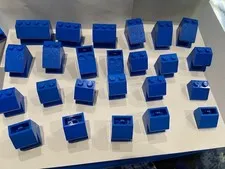 90 Blue Lego Roof Slope Pieces