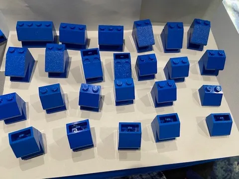 90 Blue Lego Roof Slope Pieces